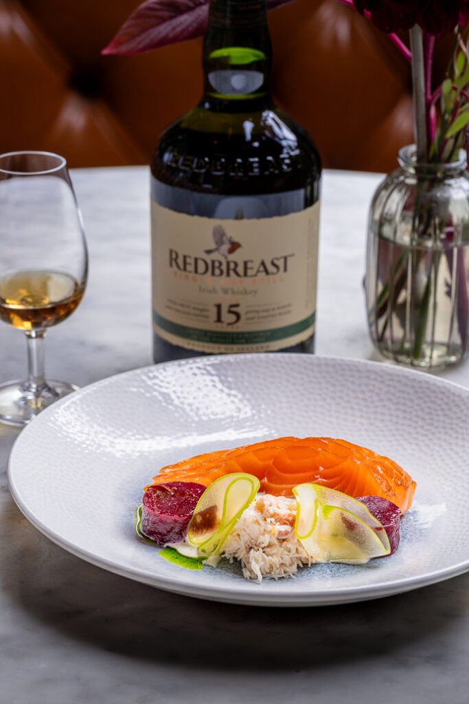 Redbreast whiskey paired with michelin bib gourmand dining