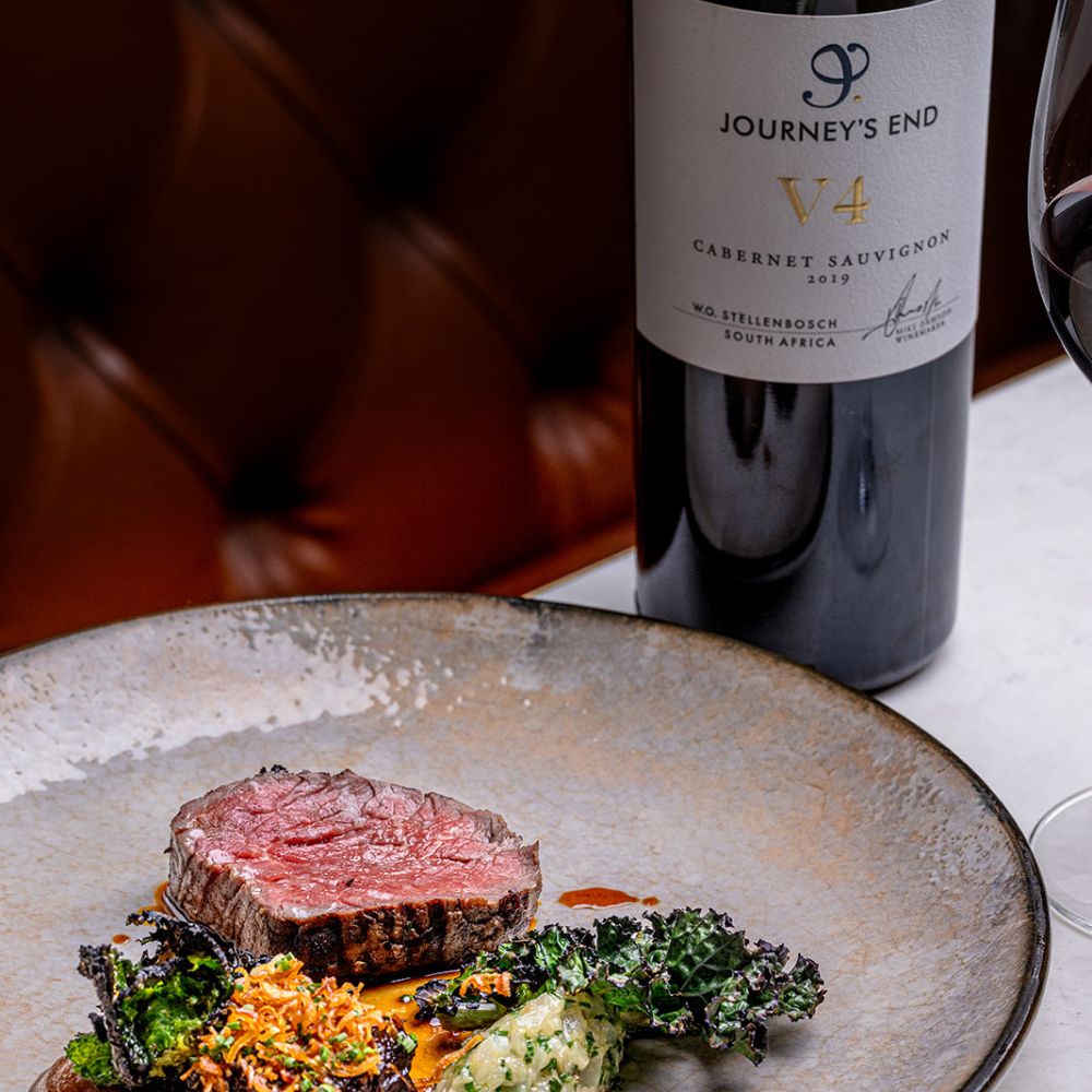 Liam & Harry special - Artichoke, Slow Cooked Cheek, Béarnaise
Journey’s End Cabernet Sauvignon, Stellenbosch, South Africa 2019